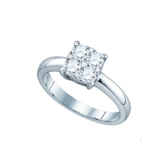 18KT White Gold 0.63CTW DIAMOND FASHION RING