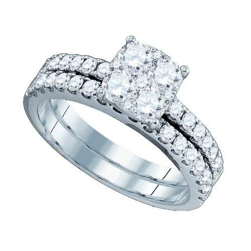 18KT White Gold 1.30CTW DIAMOND BRIDAL SET