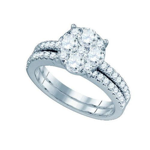 18KT White Gold 1.56CTW DIAMOND BRIDAL SET