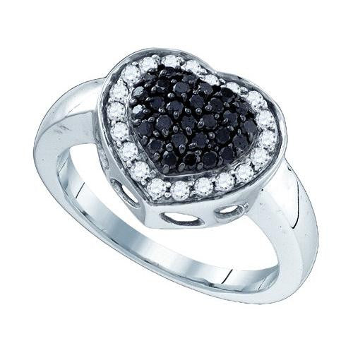 10KT White Gold 0.59CTW DIAMOND MICRO PAVE RING