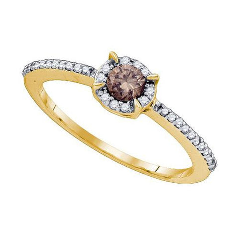 10KT Yellow Gold 0.36CTW DIAMOND FASHION RING