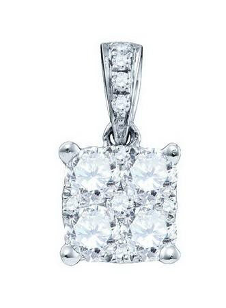 18KT White Gold 0.36CTW DIAMOND "LARISSA" DIA PENDANTQ