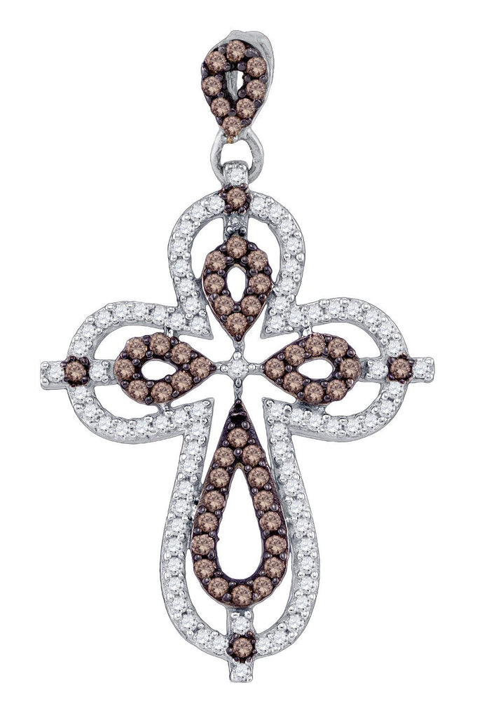 1-2CT-Diamond FASHION BROWN PENDANT