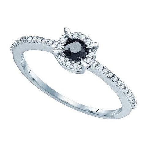 10KT White Gold 0.39CT DIAMOND FASHION RING