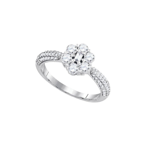 1 CT-Diamond FLOWER RING