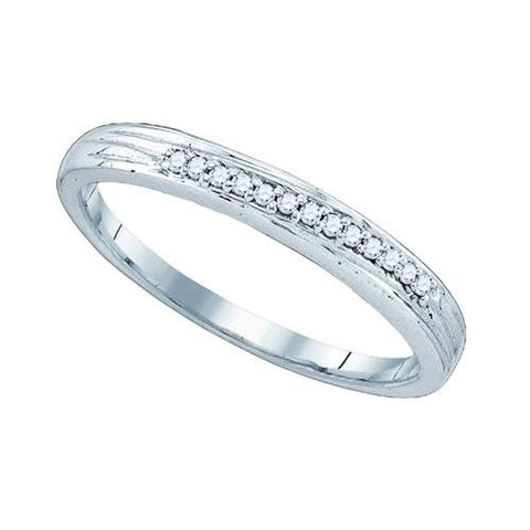 10K White-gold 0.15CT DIAMOND FASHION BAND