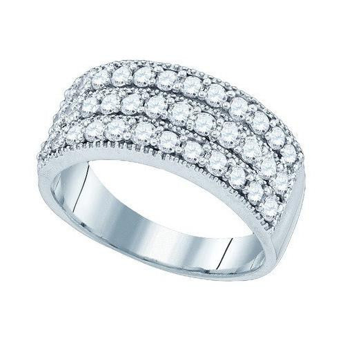 10K White-gold 0.94CTW DIAMOND FASHION BAND