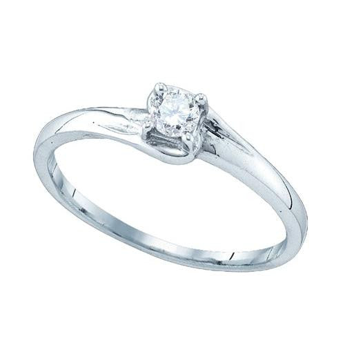 10K White-gold 0.13CT DIAMOND FASHION RING