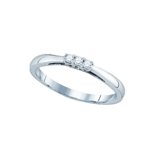 10K White-gold 0.07CT DIAMOND FASHION RING