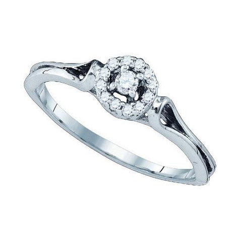 10KT White Gold 0.10CT DIAMOND FASHION RING