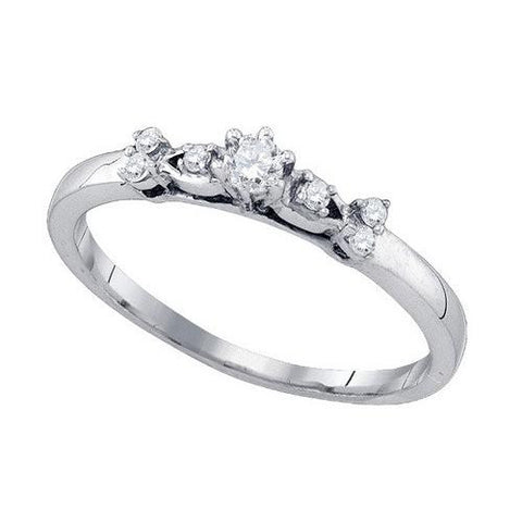 10KT White Gold 0.16CTW DIAMOND BRIDAL RING