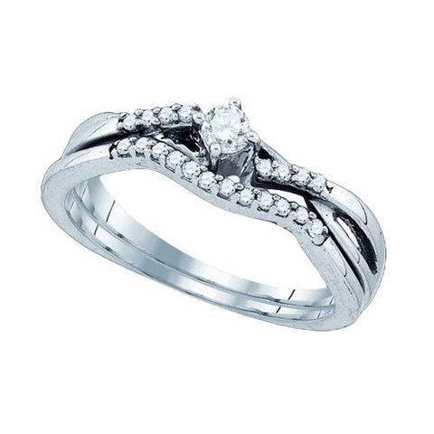 10K White-gold 0.14CT DIAMOND FASHION RING