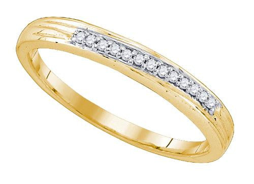 10K Yellow-gold 0.15CT DIAMOND FASHION BAND