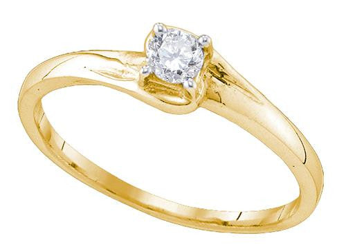 10K Yellow-gold 0.13CT DIAMOND FASHION RING