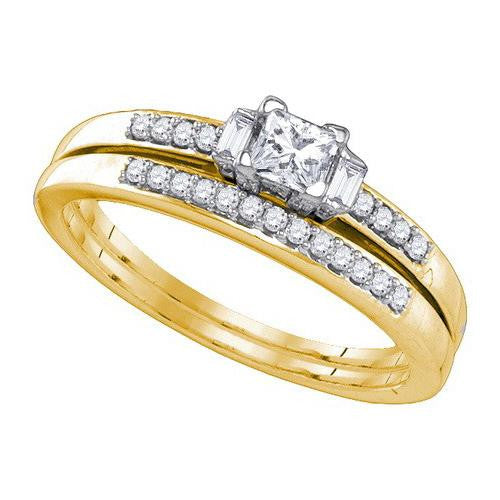 10KT Yellow Gold 0.45CT DIAMOND 0.25(CPR) BRIDAL SET