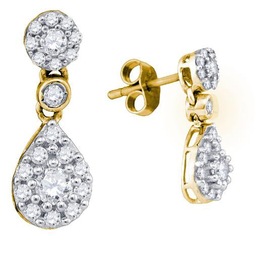 10K Yellow-gold 0.60CT DIAMOND FASHION EARRING