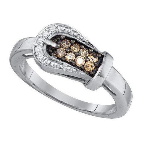 10KT White Gold 0.24CT DIAMOND FASHION RING