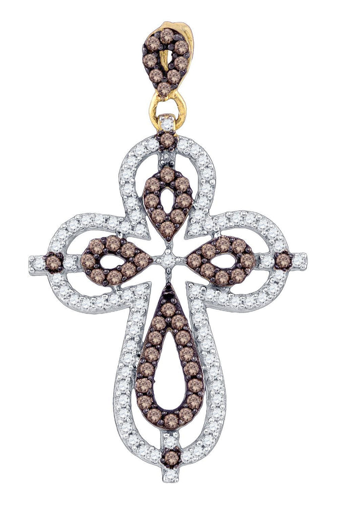 1-2CTW-Diamond FASHION BROWN PENDANT