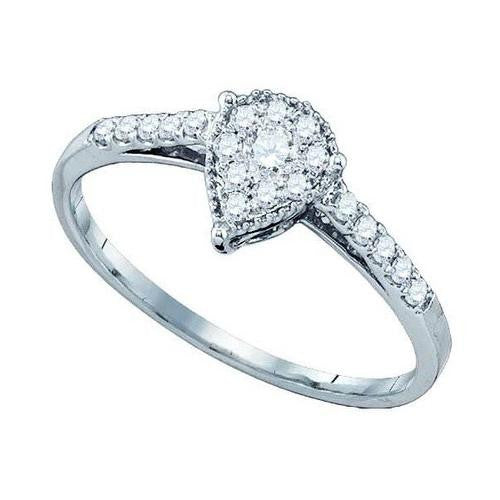 10KT White Gold 0.25CT DIAMOND FASHION RING