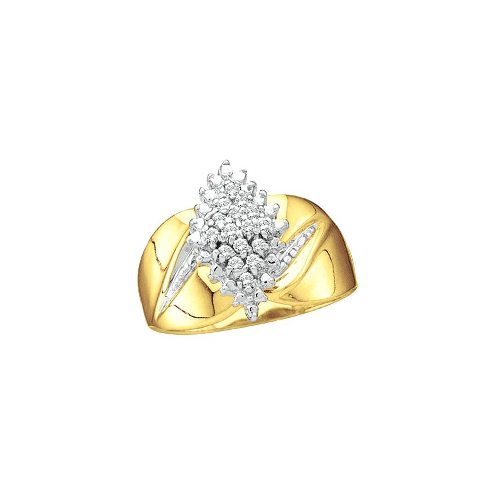 1-8CTW-Diamond CLUSTER RING