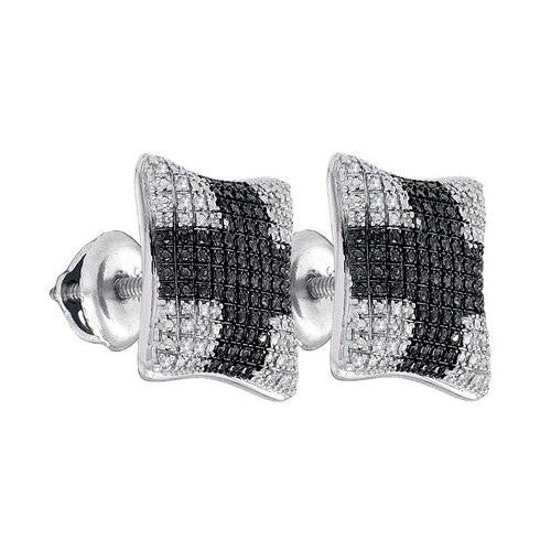 925 Sterling Silver White 0.11CT DIAMOND MICRO-PAVE EARRINGS