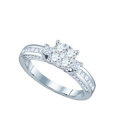 18KT White Gold 0.96CTW DIAMOND BRIDAL RING