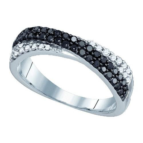 10KT White Gold 0.55CT BLACK DIAMOND FASHION RING