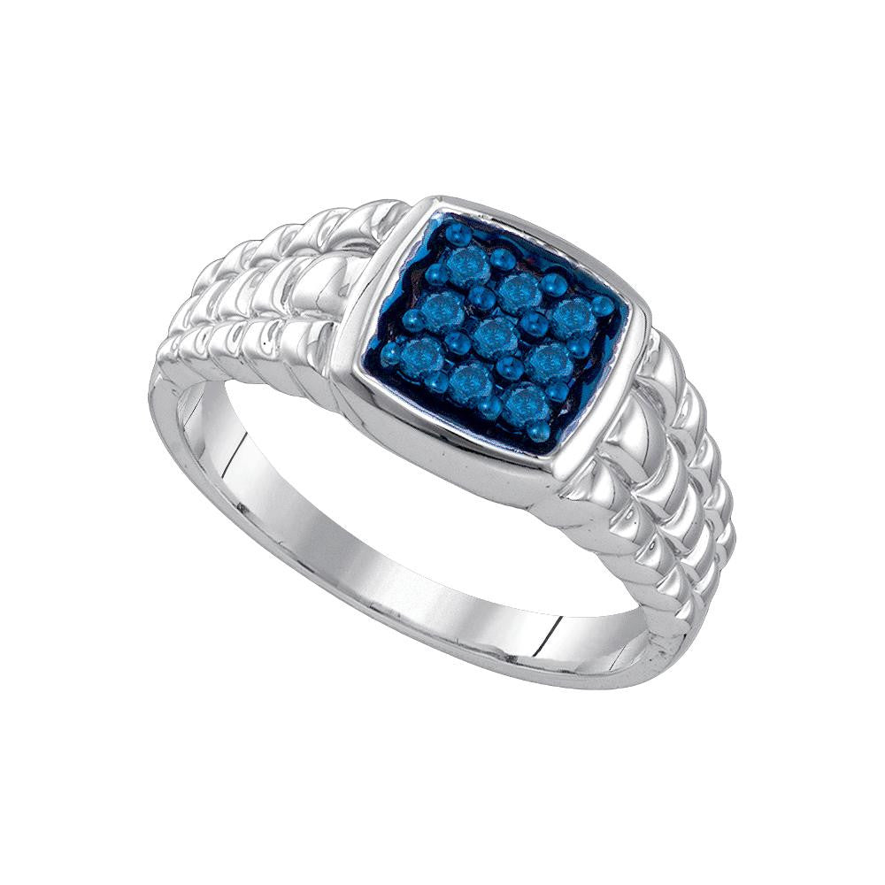 1-4CT-Diamond FASHION BLUE BAND