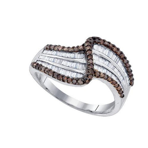 925 Sterling Silver White 1.00CT DIAMOND FASHION RING