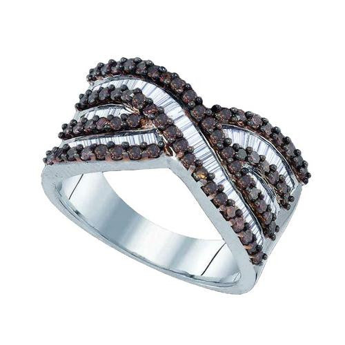 925 Sterling Silver White 1.23CT DIAMOND FASHION RING