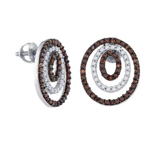 925 Sterling Silver White 1.00CT DIAMOND FASHION EARRING