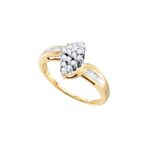 1-4CTW-Diamond CLUSTER RING