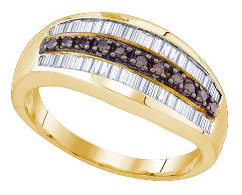 925 Sterling Silver Yellow 0.51CT DIAMOND FASHION RING