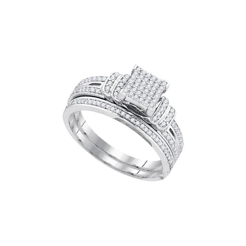 1-3CT-Diamond MICRO-PAVE  BRIDAL SET