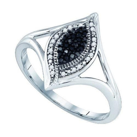 10KT White Gold 0.10CTW DIAMOND MICRO PAVE RING