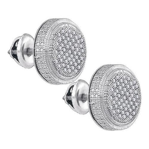 925 Sterling Silver White 0.28CT DIAMOND MICRO-PAVE EARRING