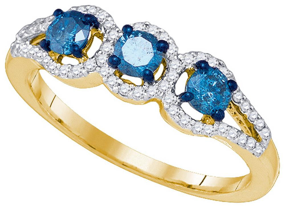 5-8CT-Diamond FASHION BLUE RING