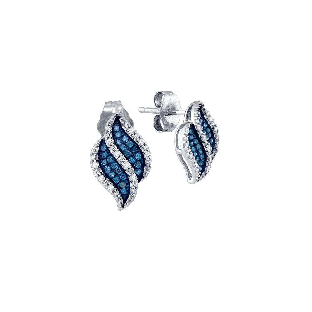 1-6CT-Diamond BLUE  EARRING