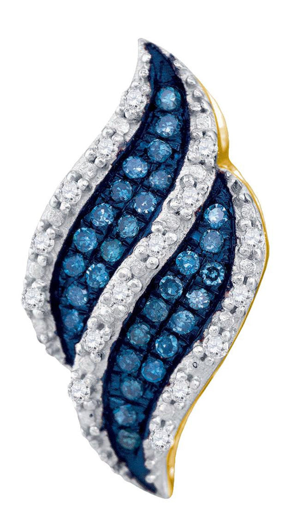 1-10CT-Diamond FASHION BLUE PENDANT