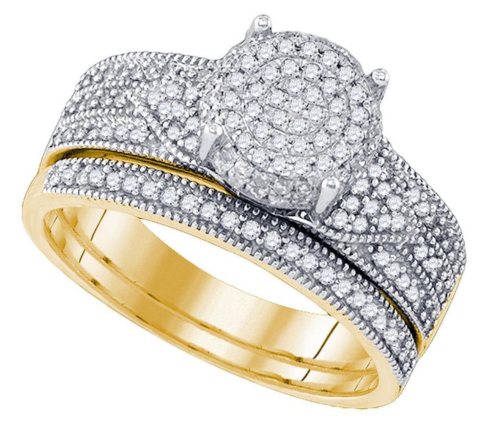 1-2CT-Diamond MICRO-PAVE  BRIDAL SET