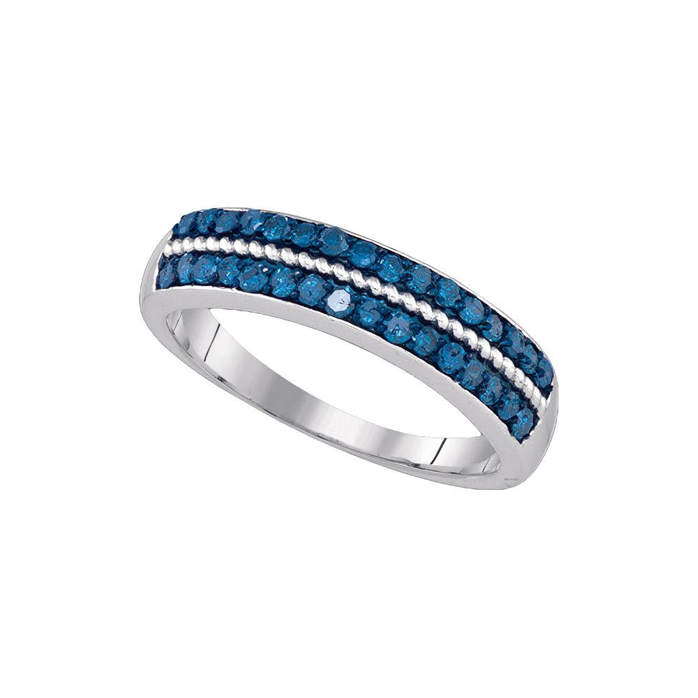 1-2CT-Diamond FASHION BLUE RING