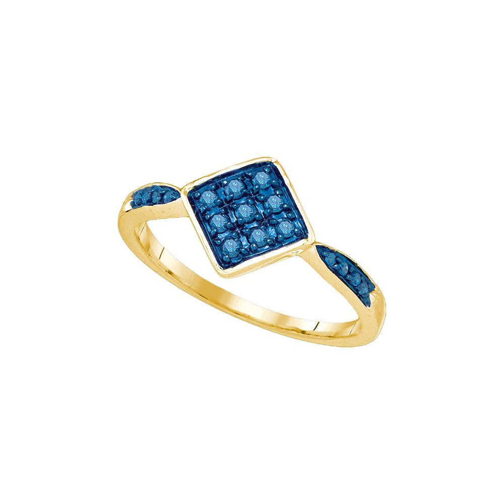 1-5CT-Diamond FASHION BLUE RING