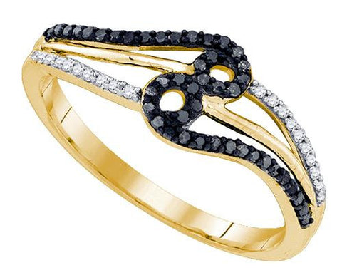 10K Yellow-gold 0.20CT DIAMOND MICRO-PAVE RING