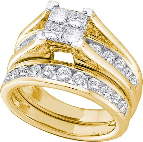 10K Yellow-gold 0.47CT DIAMOND INVISIBLE BRIDAL SET