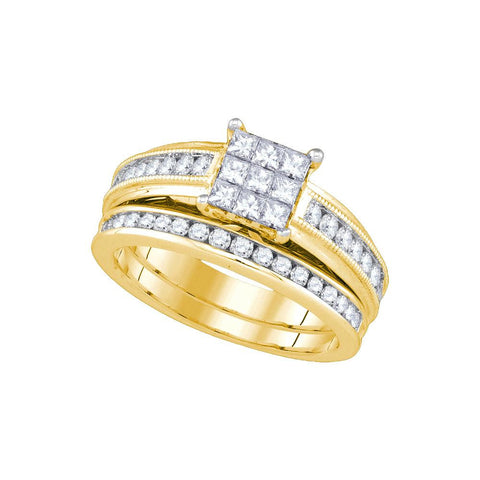 1 CT-Diamond INVISIBLE BRIDAL SET