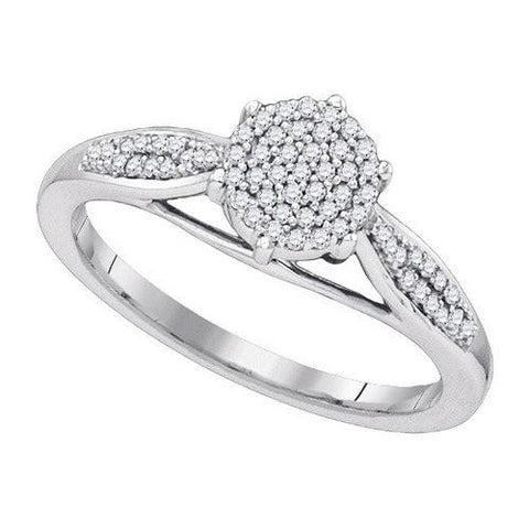 10KT White Gold 0.18CT DIAMOND MICRO-PAVE RING