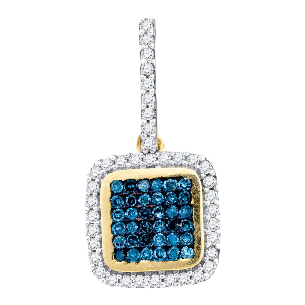 1-4CT-Diamond BLUE  PENDANT