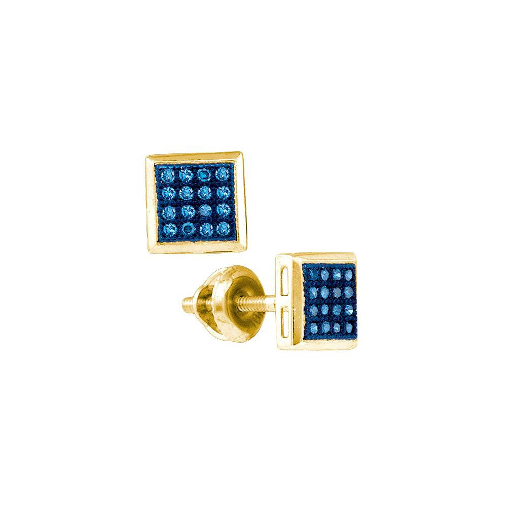 1-10CT-Diamond FASHION BLUE EARRING