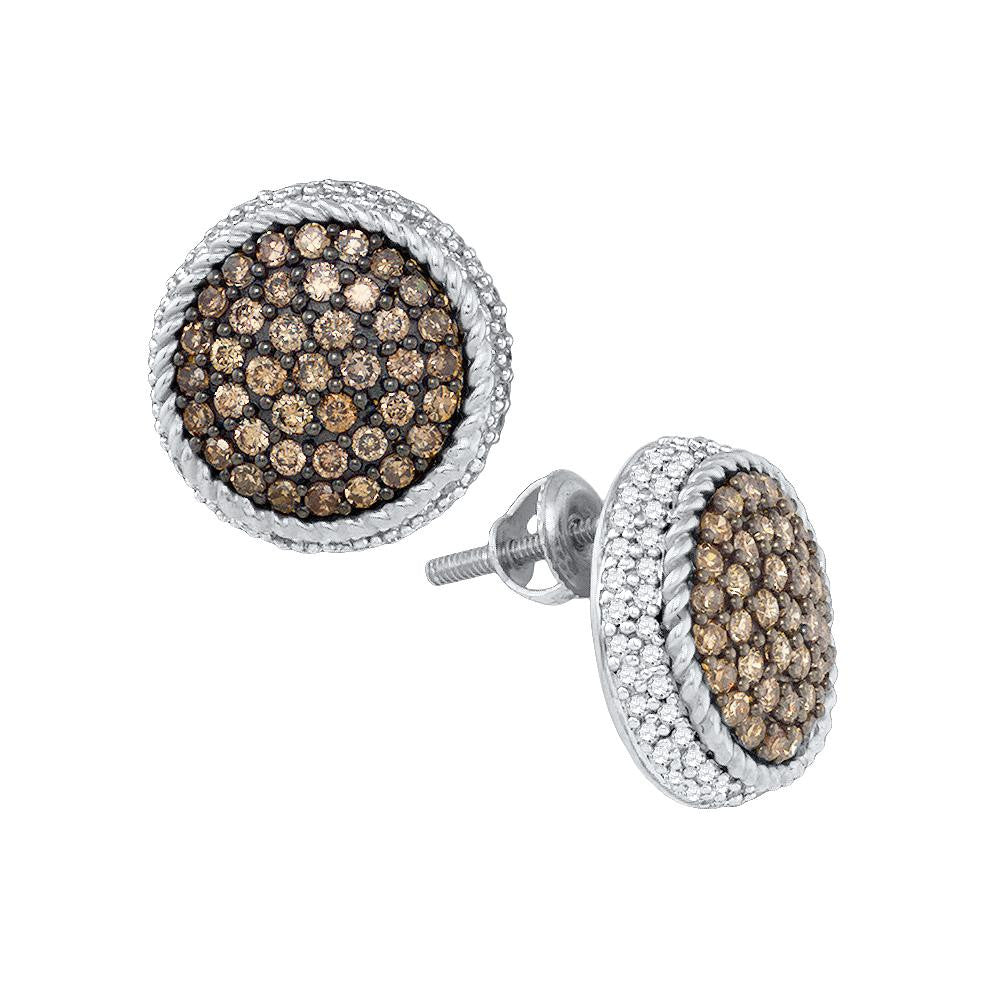 1 1-3CT-Diamond BROWN  EARRING