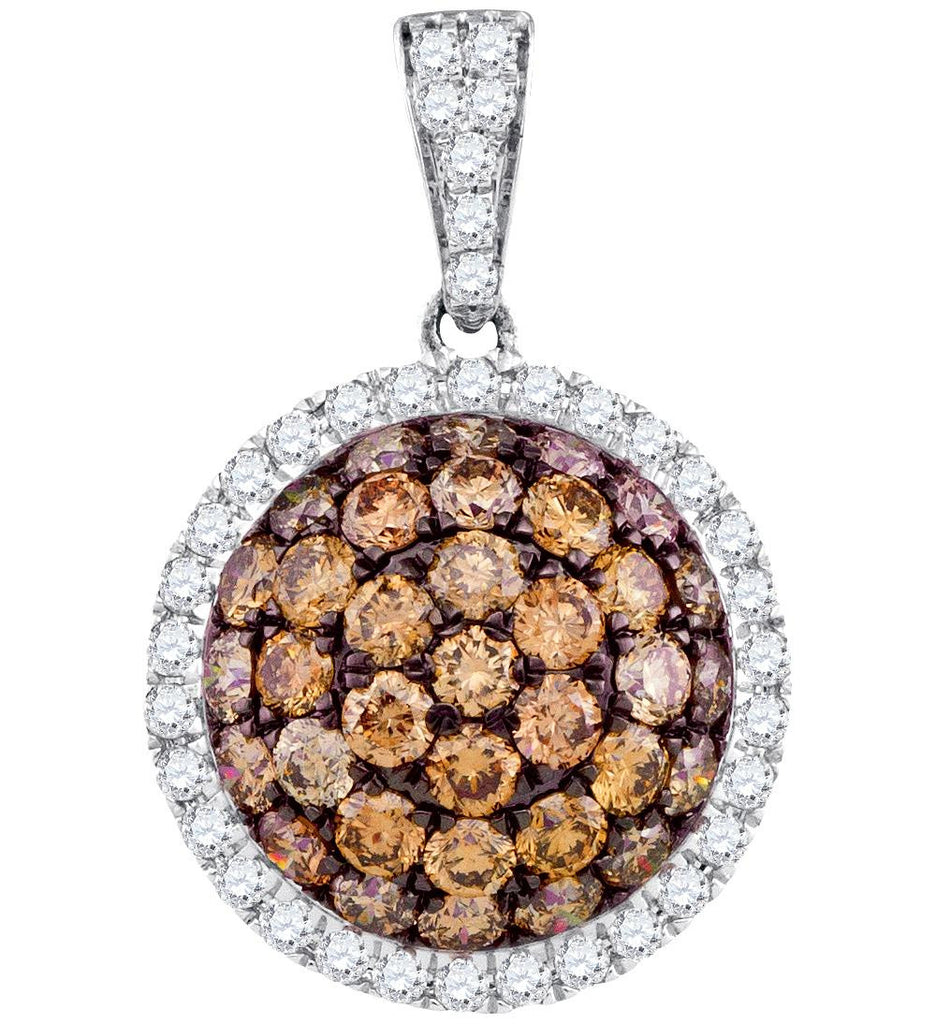 1 1-2CT-Diamond FASHION BROWN PENDANT